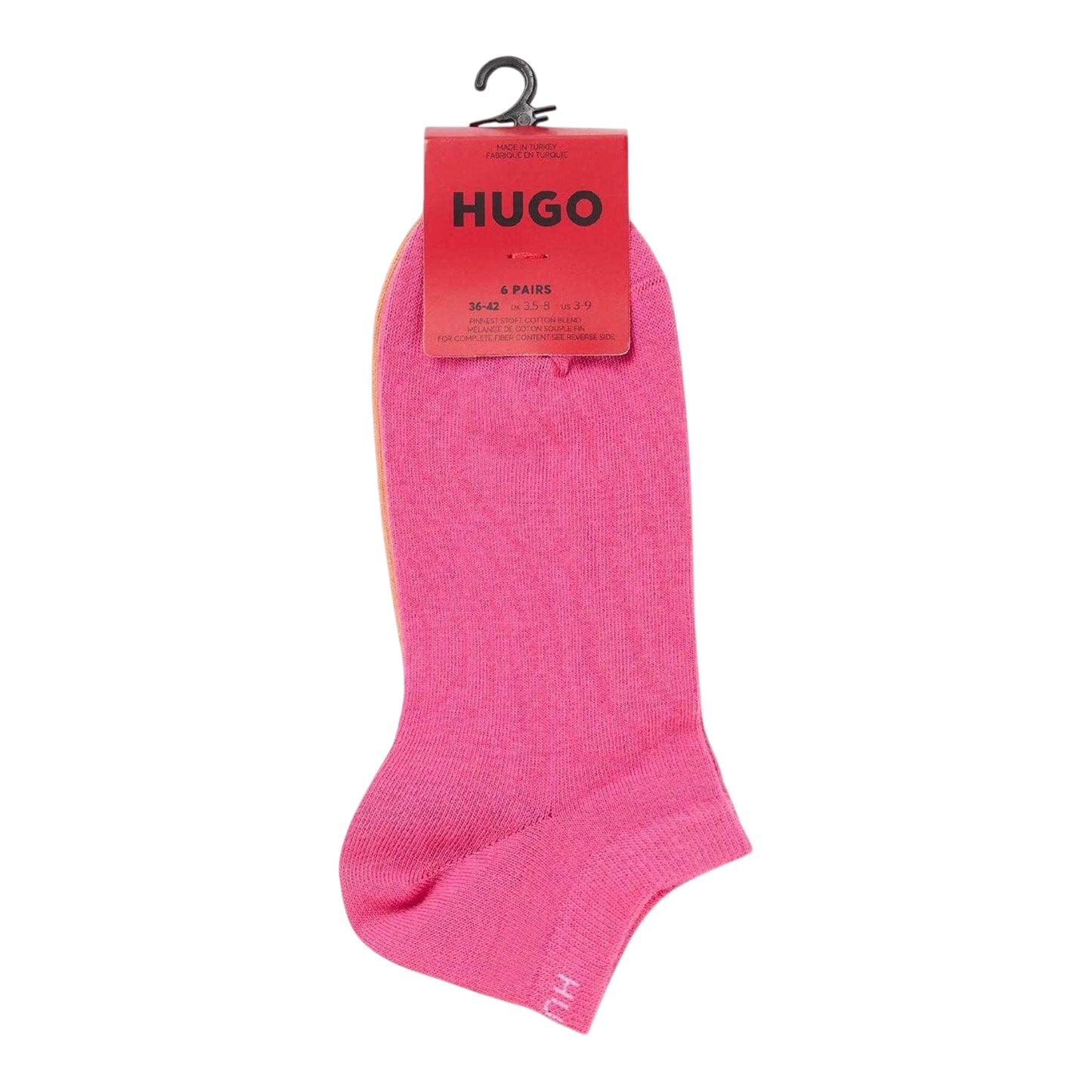 Multicoloured - Side - Hugo Mens Cotton Blend Ankle Socks