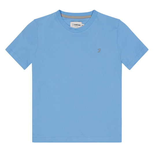 Blue - Front - Farah Childrens-Kids Denny Embroidered Logo T-Shirt