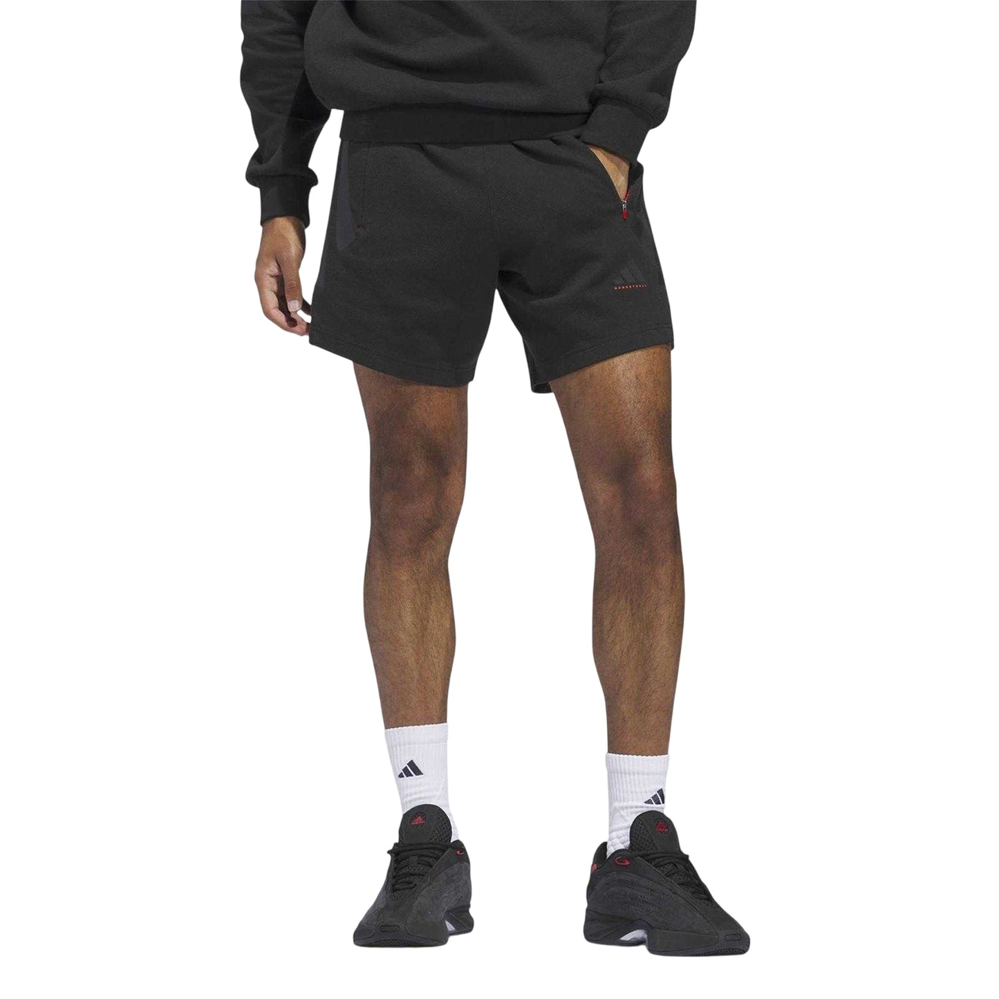 Black - Side - Adidas Unisex Adult Spacer Basketball Shorts