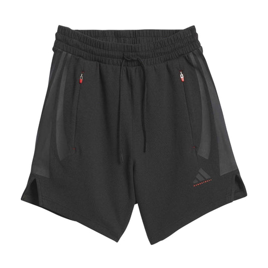 Black - Front - Adidas Unisex Adult Spacer Basketball Shorts