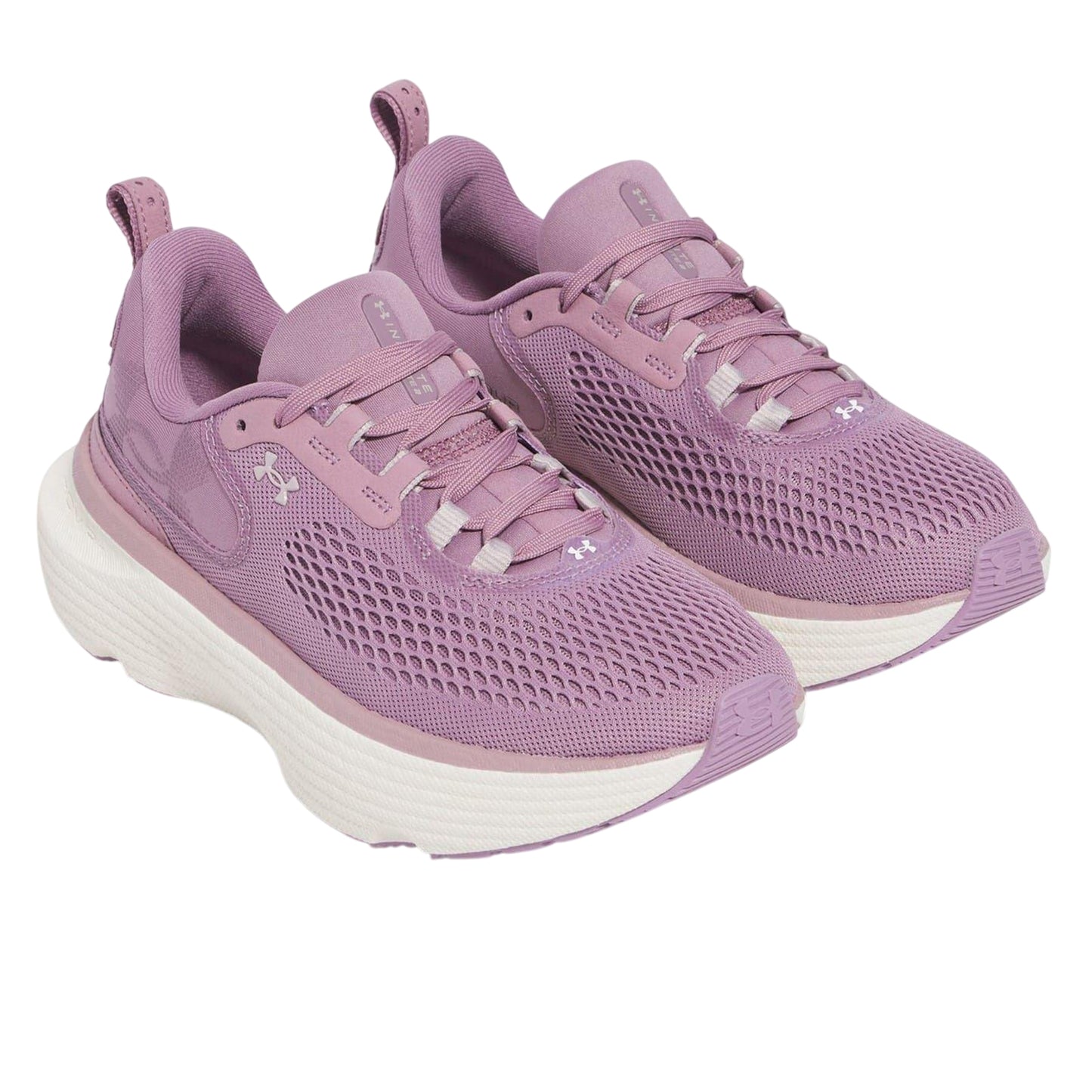 Purple - Pack Shot - Under Armour Womens-Ladies Elite Cushioned Breathable Trainers