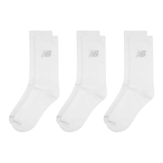White - Front - New Balance Childrens-Kids Crew Socks (Pack of 3)