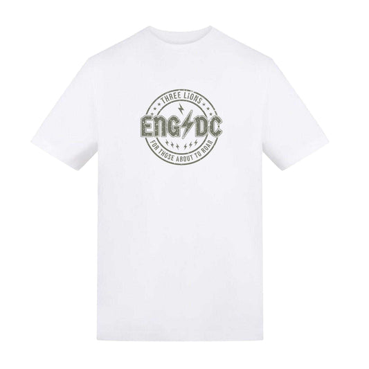 White - Front - AWD Mens Three Lions Club England T-Shirt