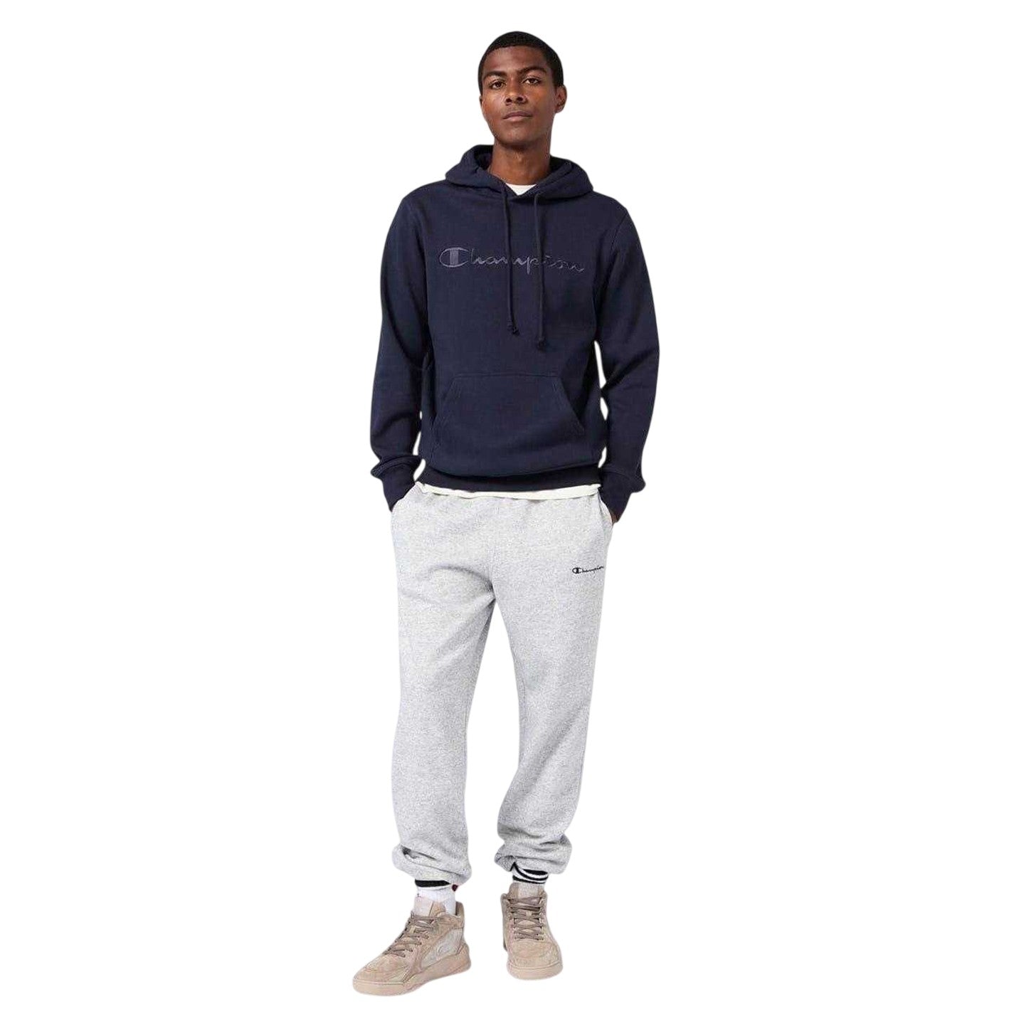 Grey - Pack Shot - Champion Mens Icons Sweatpants