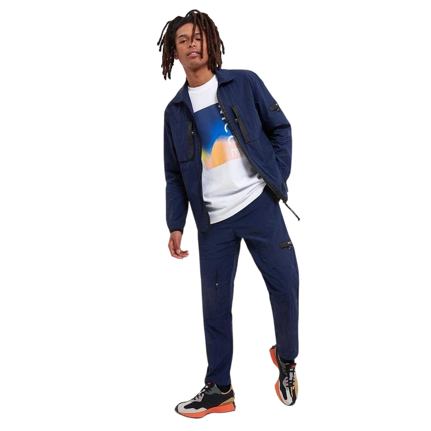 Prussian Blue - Pack Shot - Nicce Mens Java Cargo Trousers
