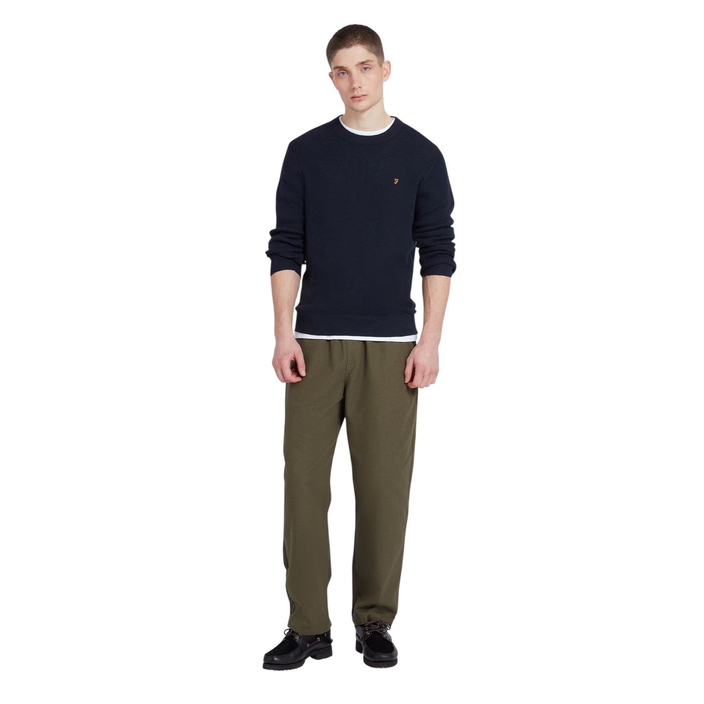 True Navy - Lifestyle - Farah Mens Rainhill Plain Regular Jumper