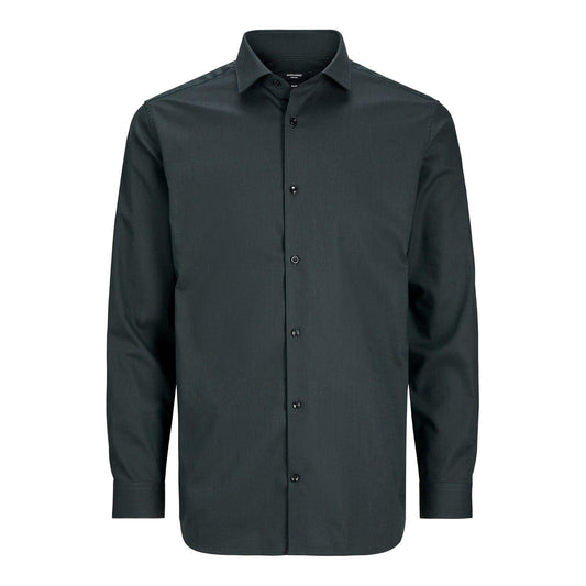 Darkest Spruce - Front - Jack And Jones Mens Parker Slim Long-Sleeved Shirt