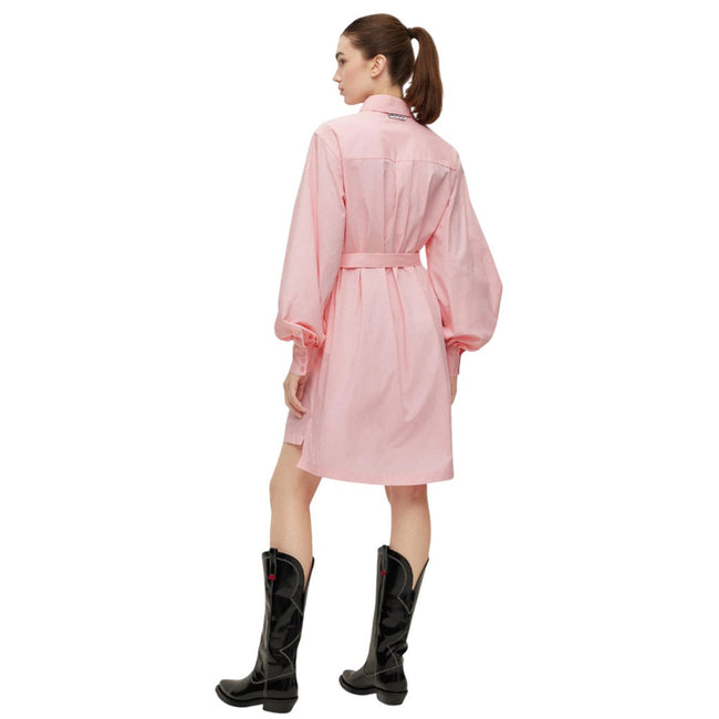 Pink - Back - Hugo Womens-Ladies Kaisanna Shirt Dress