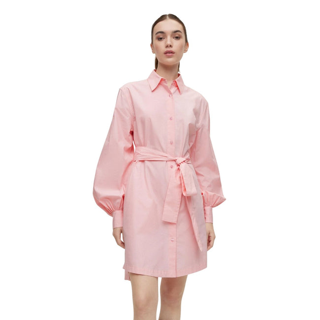 Pink - Close up - Hugo Womens-Ladies Kaisanna Shirt Dress
