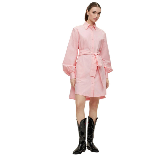 Pink - Pack Shot - Hugo Womens-Ladies Kaisanna Shirt Dress