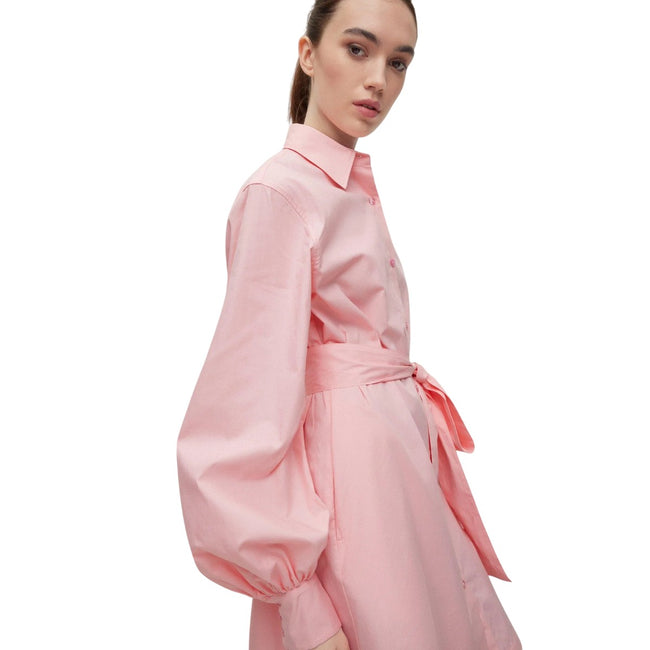 Pink - Side - Hugo Womens-Ladies Kaisanna Shirt Dress