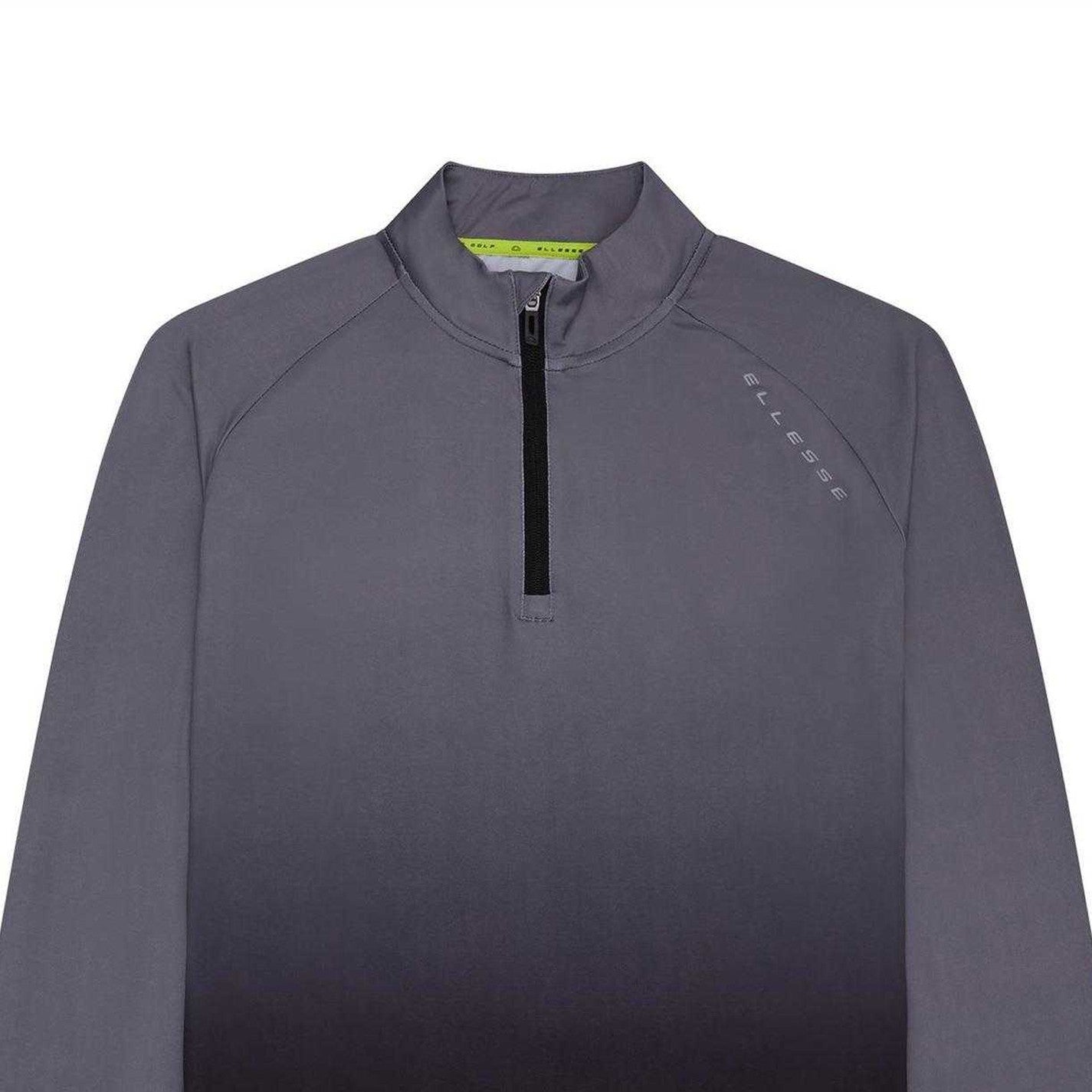 Grey - Side - Ellesse Mens Ombre Half Zip Jumper