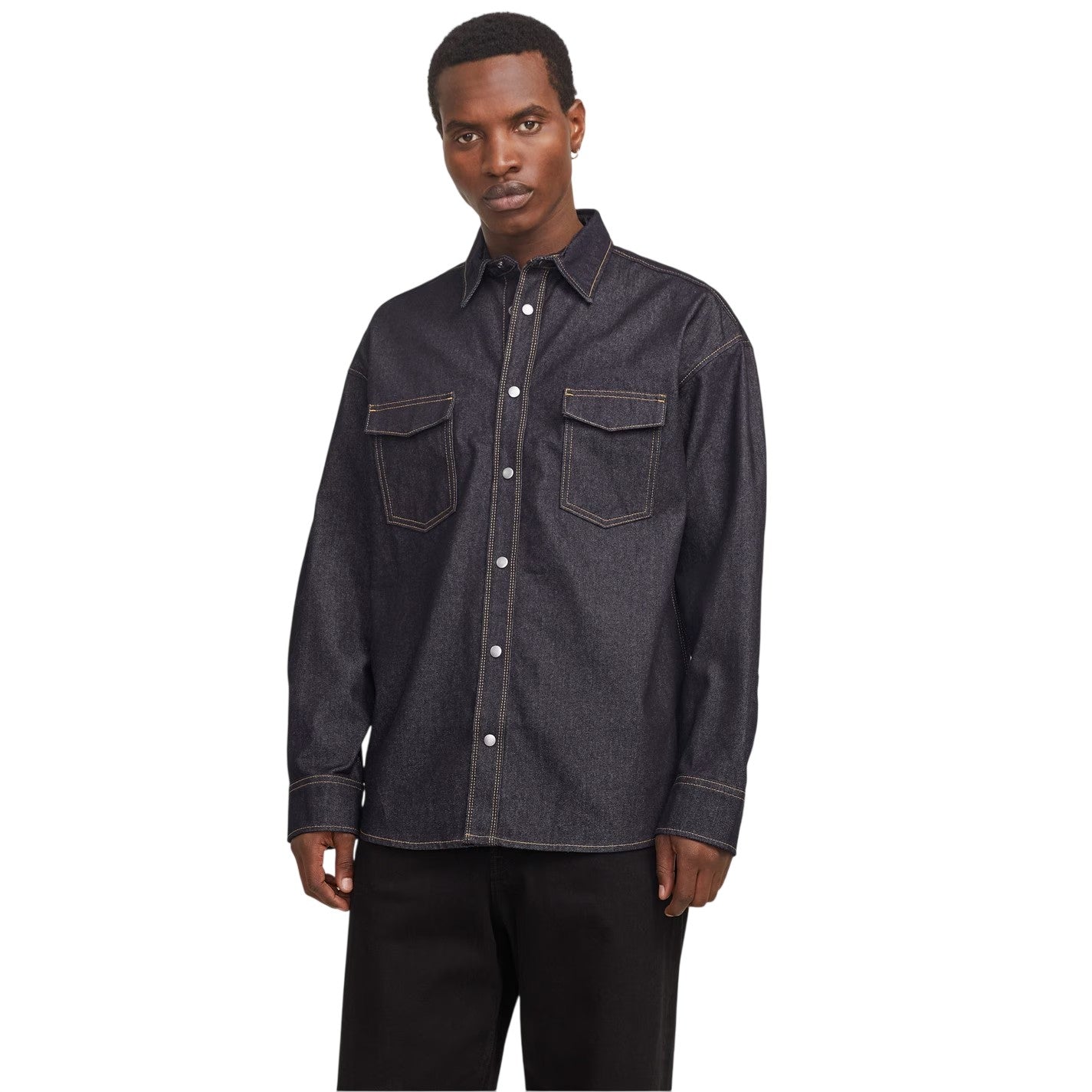 Dark Denim - Lifestyle - Jack And Jones Mens Regular Shirt