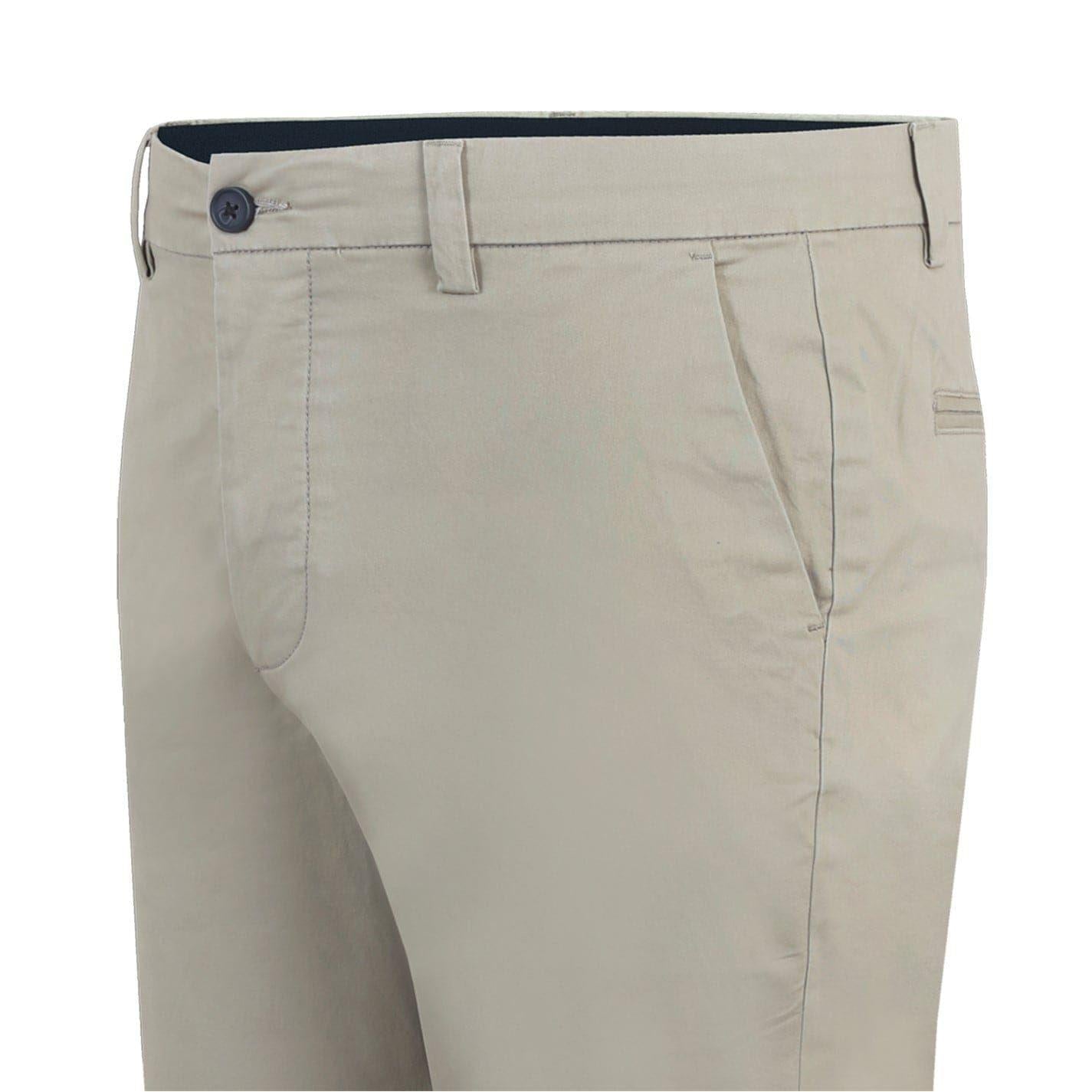 Cream - Pack Shot - Fabric Mens Cotton Blend Chinos