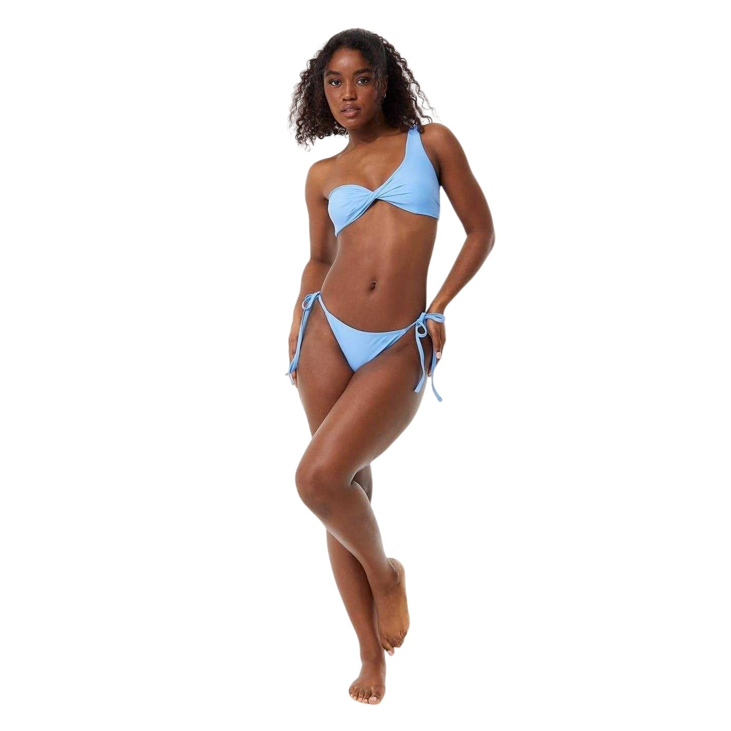 Marina Blue - Lifestyle - Jack Wills Womens-Ladies Asymmetric Twisted Knot Front Bikini Top