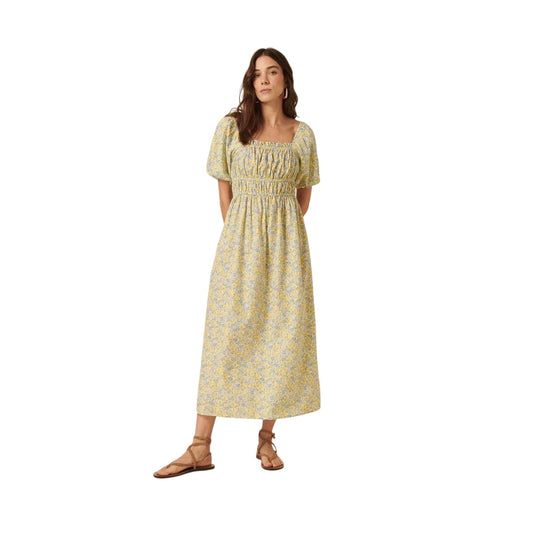 Yellow - Front - Nobody´s Child Womens-Ladies Floral Square Neck Midi Dress