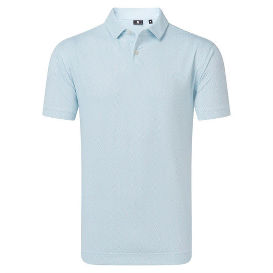 White - Front - FootJoy Mens Geo Dot Print Polo Shirt