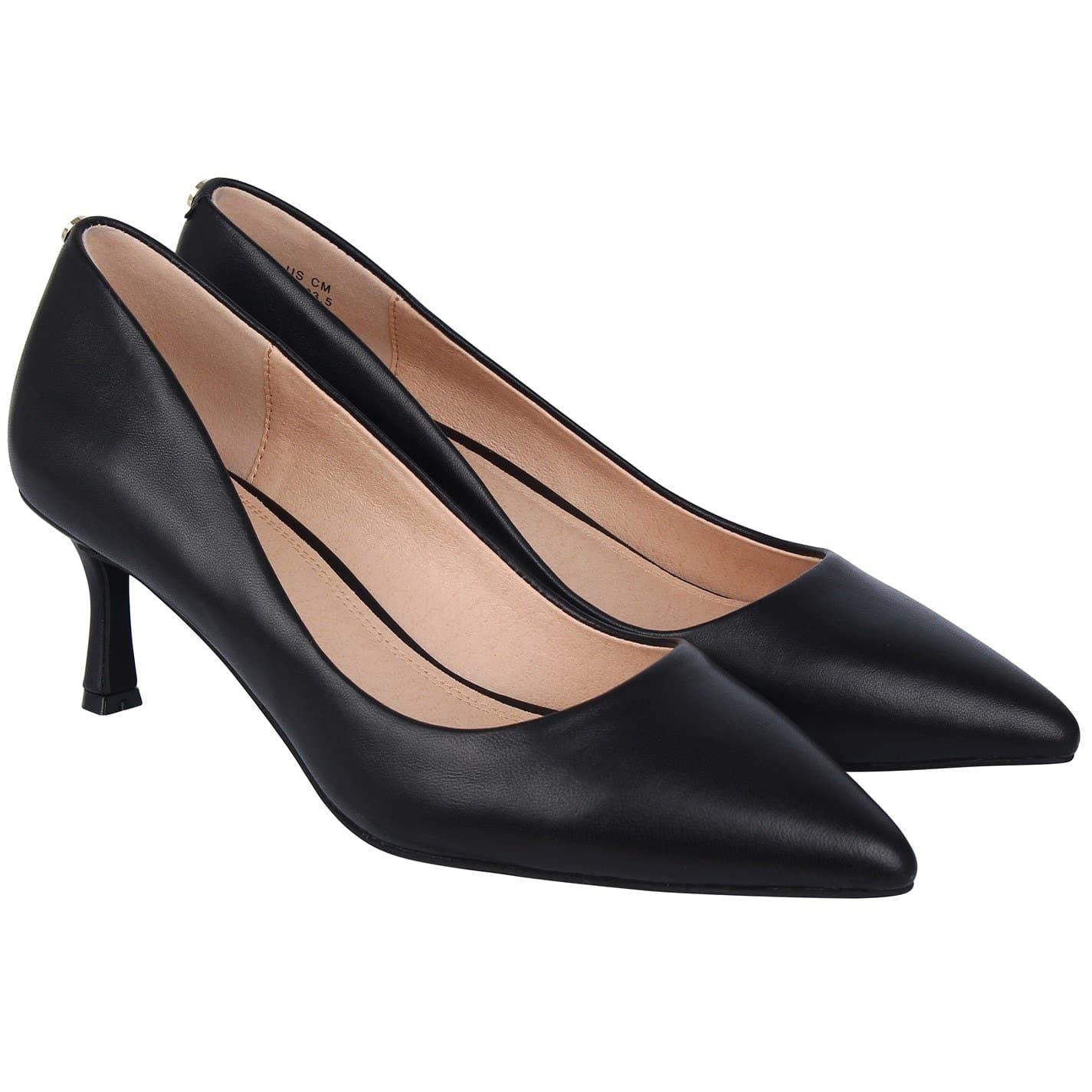 Black - Pack Shot - Biba Womens-Ladies Leather Stiletto Heel Pumps
