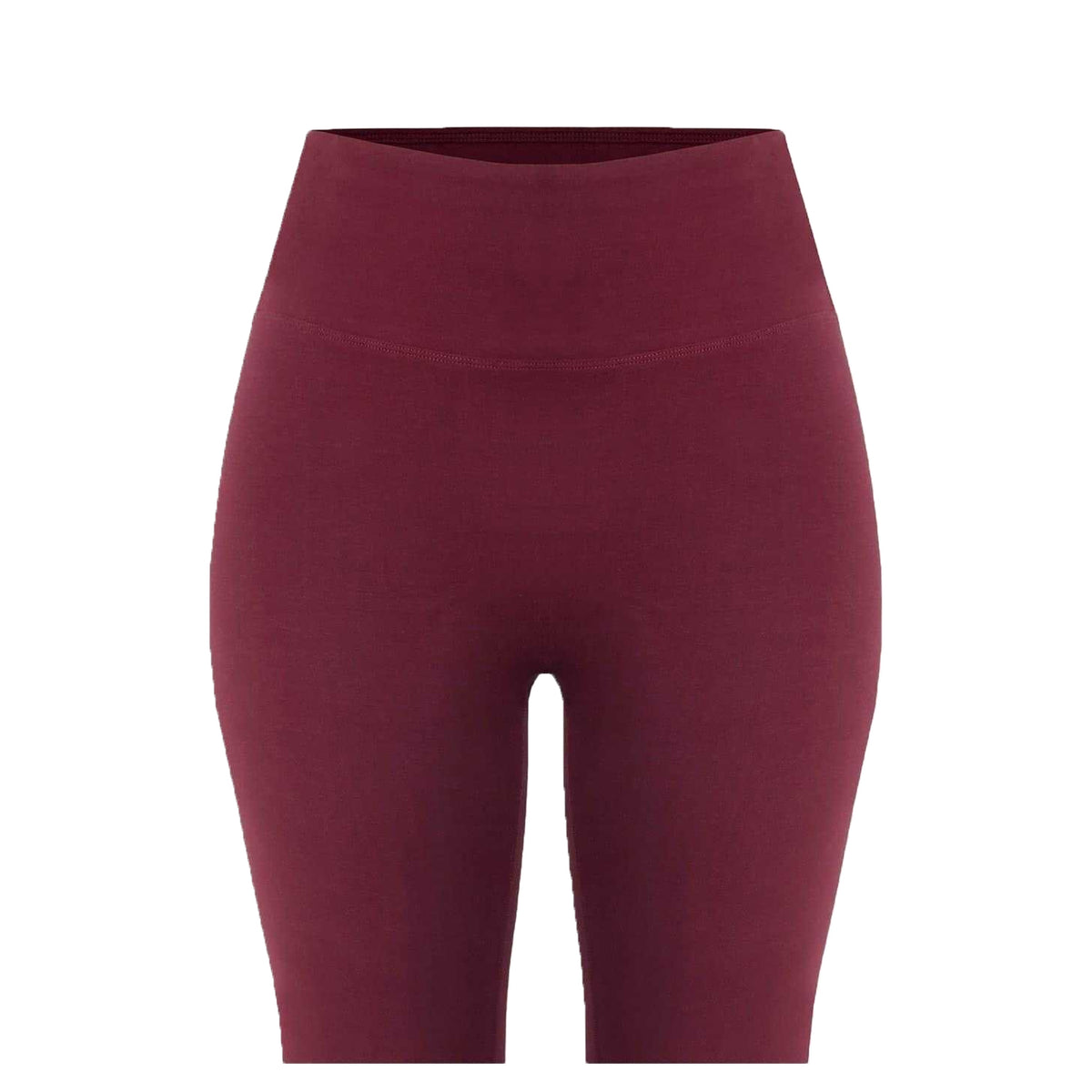 Burgundy - Side - Miso Womens-Ladies Stretch Kickflare Leggings
