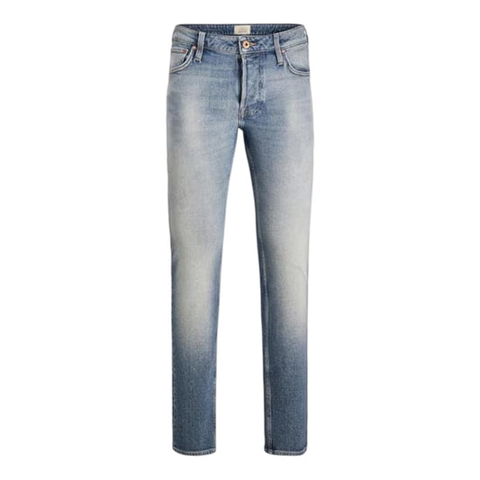 Blue Denim - Front - Jack And Jones Mens Glenn 5 Pockets Skinny Jeans
