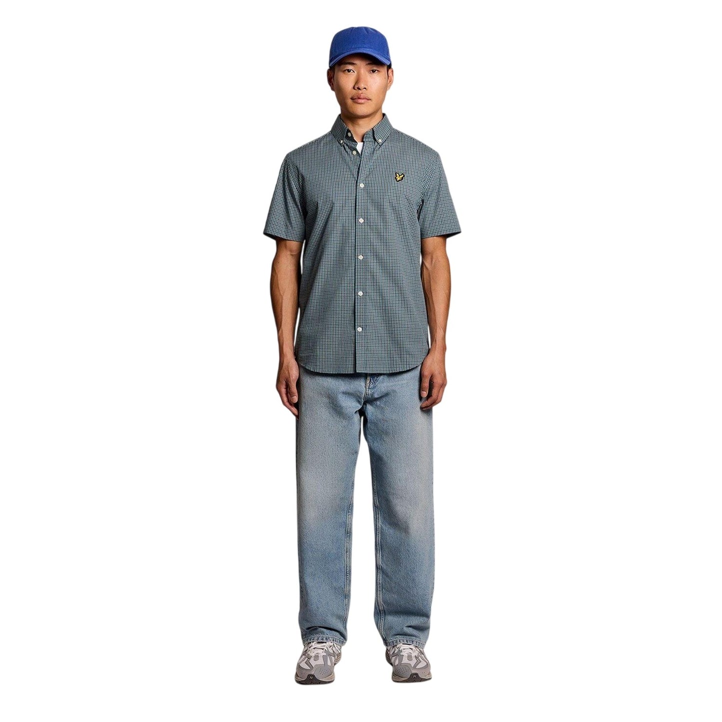 Jeans Blue - Pack Shot - Lyle & Scott Mens Checked Shirt