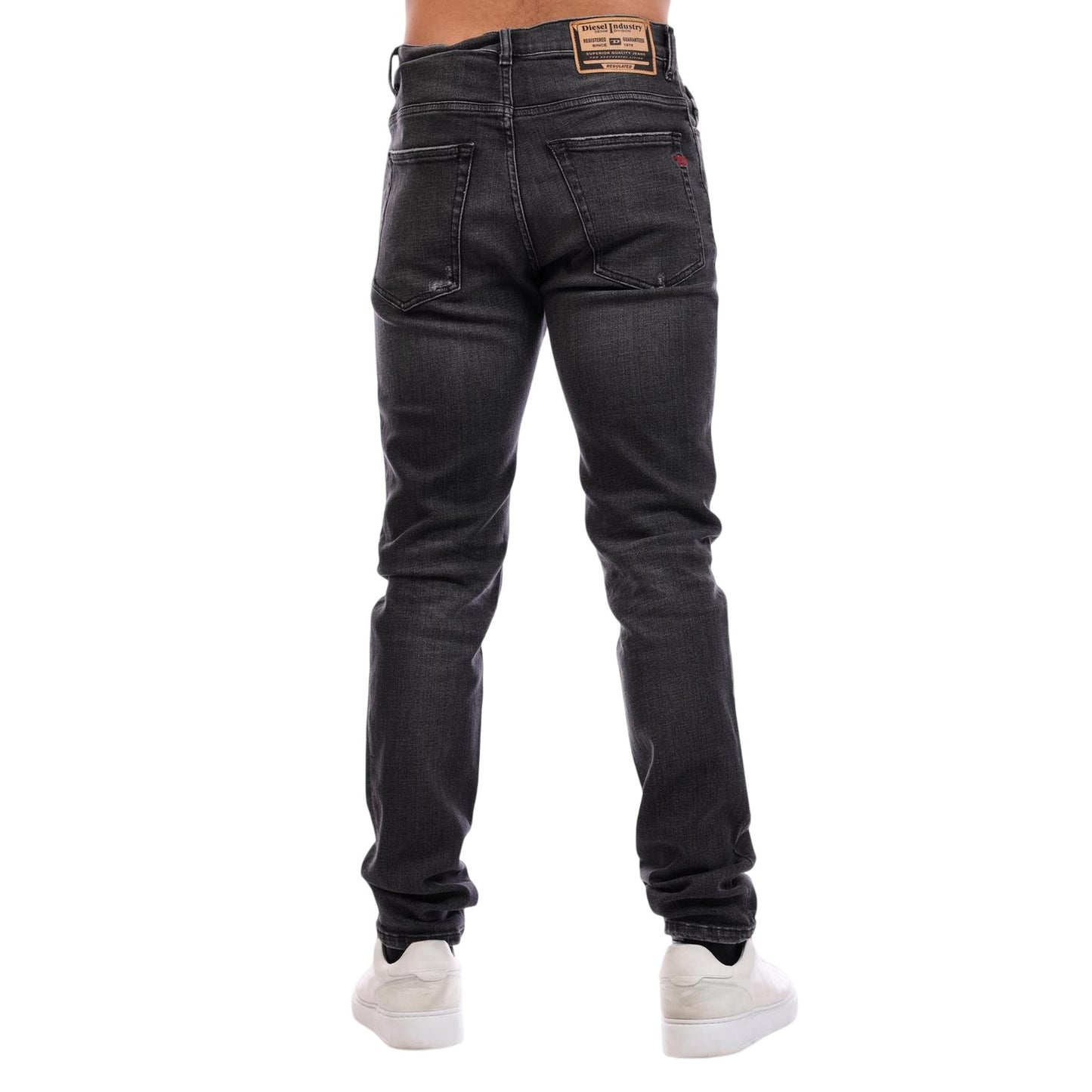 Black-Grey - Lifestyle - Diesel Mens Fing Denim Fade Straight Leg Jeans