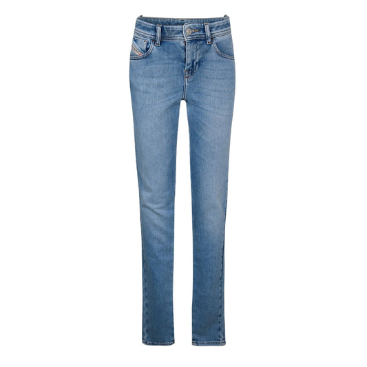 Blue Denim - Front - Diesel Womens-Ladies 1994 Straight Leg Jeans