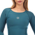 Teal - Side - Skins Womens-Ladies Series-3 Long-Sleeved Top