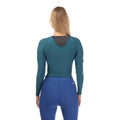 Teal - Back - Skins Womens-Ladies Series-3 Long-Sleeved Top