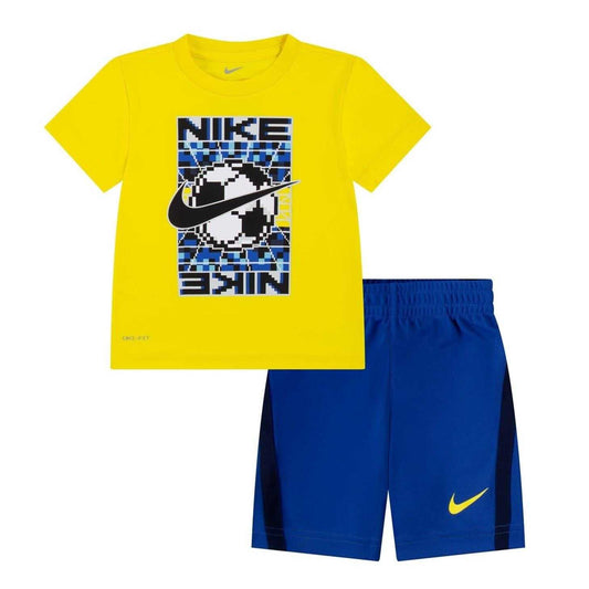 Game Royal - Front - Nike Baby Icons Regular T-Shirt & Shorts Set