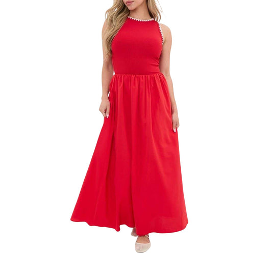 Red - Front - I Saw It First Womens-Ladies Midaxi Dress