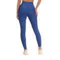 Blue - Back - Skins Womens-Ladies Series-3 Soft Long Leggings
