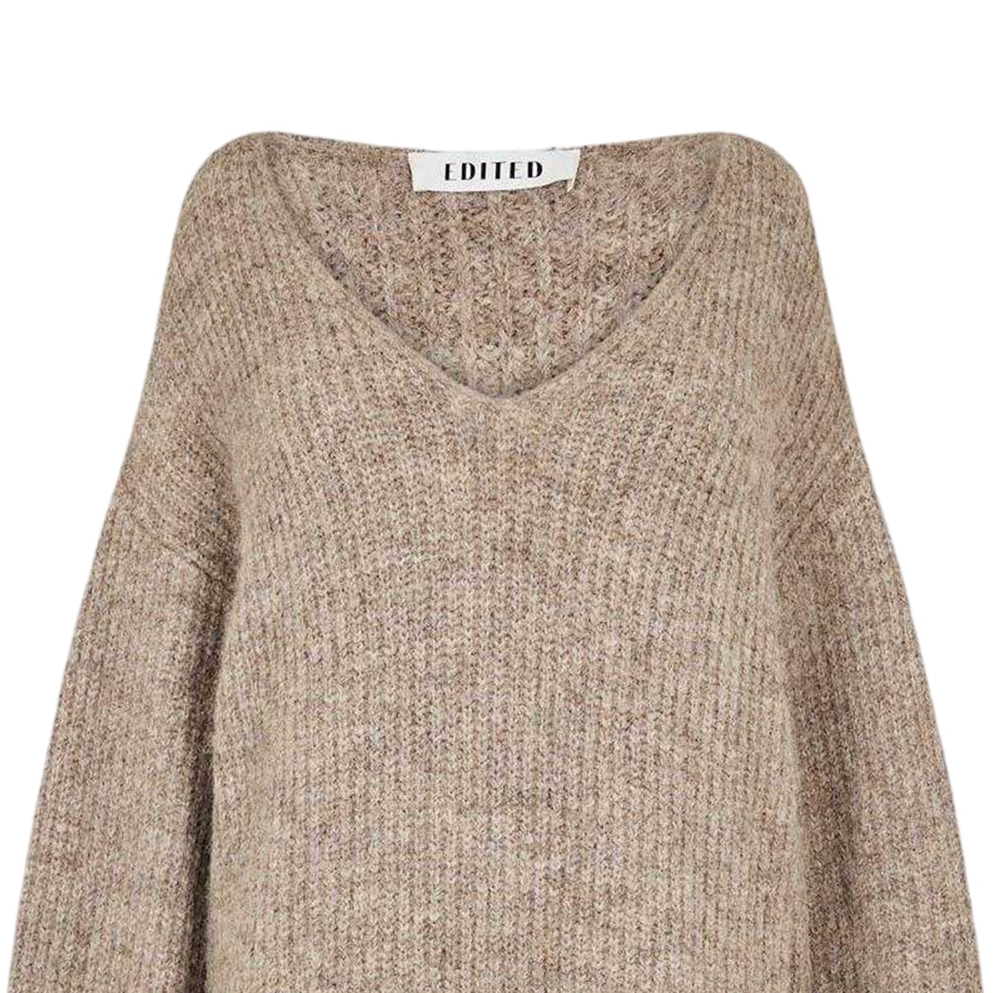 Taupe - Side - Edited Womens-Ladies Sweater Dress