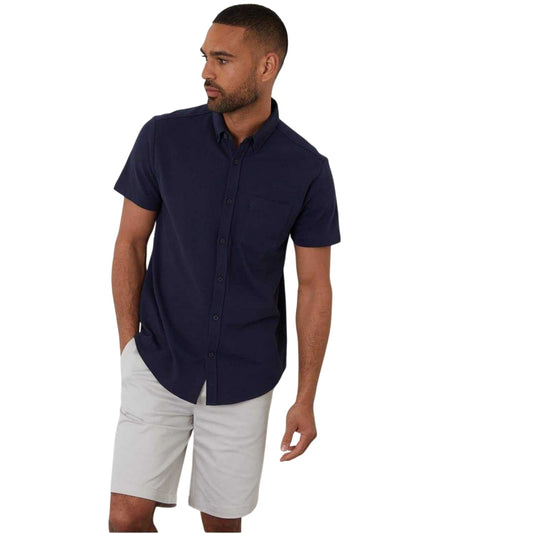 Navy - Front - Threadbare Mens Majestic Shirt