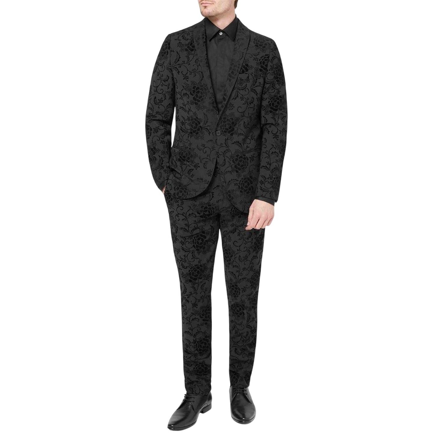 Black - Pack Shot - Without Prejudice Mens Sateen Skinny Shirt