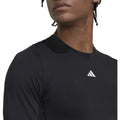 Black - Lifestyle - Adidas Mens TechFit Long-Sleeved Training T-Shirt