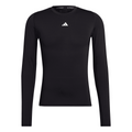 Black - Front - Adidas Mens TechFit Long-Sleeved Training T-Shirt