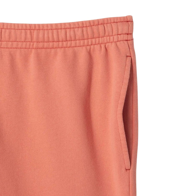 Pink - Side - Lacoste Mens Fleece Printed Washed Shorts