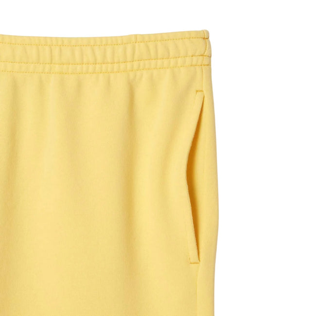 Yellow - Side - Lacoste Mens Fleece Printed Washed Shorts