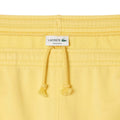 Yellow - Back - Lacoste Mens Fleece Printed Washed Shorts