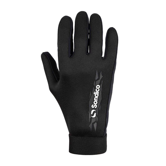 Black - Front - Sondico Childrens-Kids Football Player Gloves