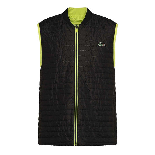 Black - Front - Lacoste Mens Reversible Gilet