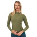 Khaki Green - Side - Skins Womens-Ladies Series-3 Thermal Long-Sleeved Top