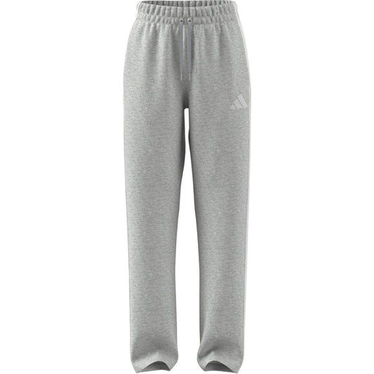 Medium Grey - Front - Adidas Womens-Ladies Essentials Wide Leg Jogging Bottoms