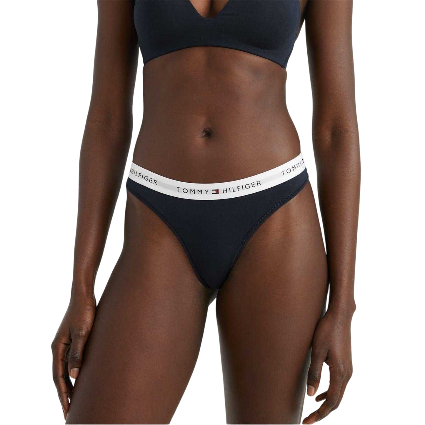 Desert Sky - Side - Tommy Hilfiger Womens-Ladies Organic Cotton Thong