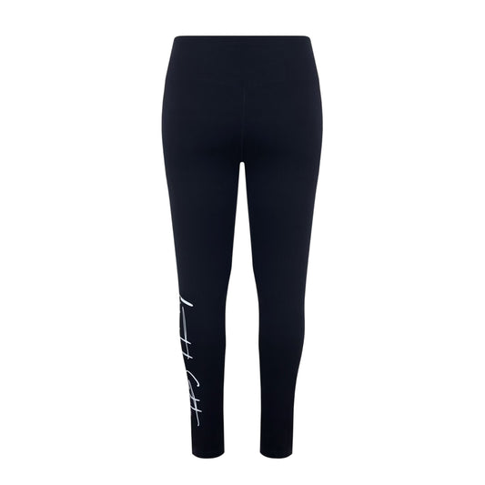 Black-White - Front - Miso Womens-Ladies Leggings
