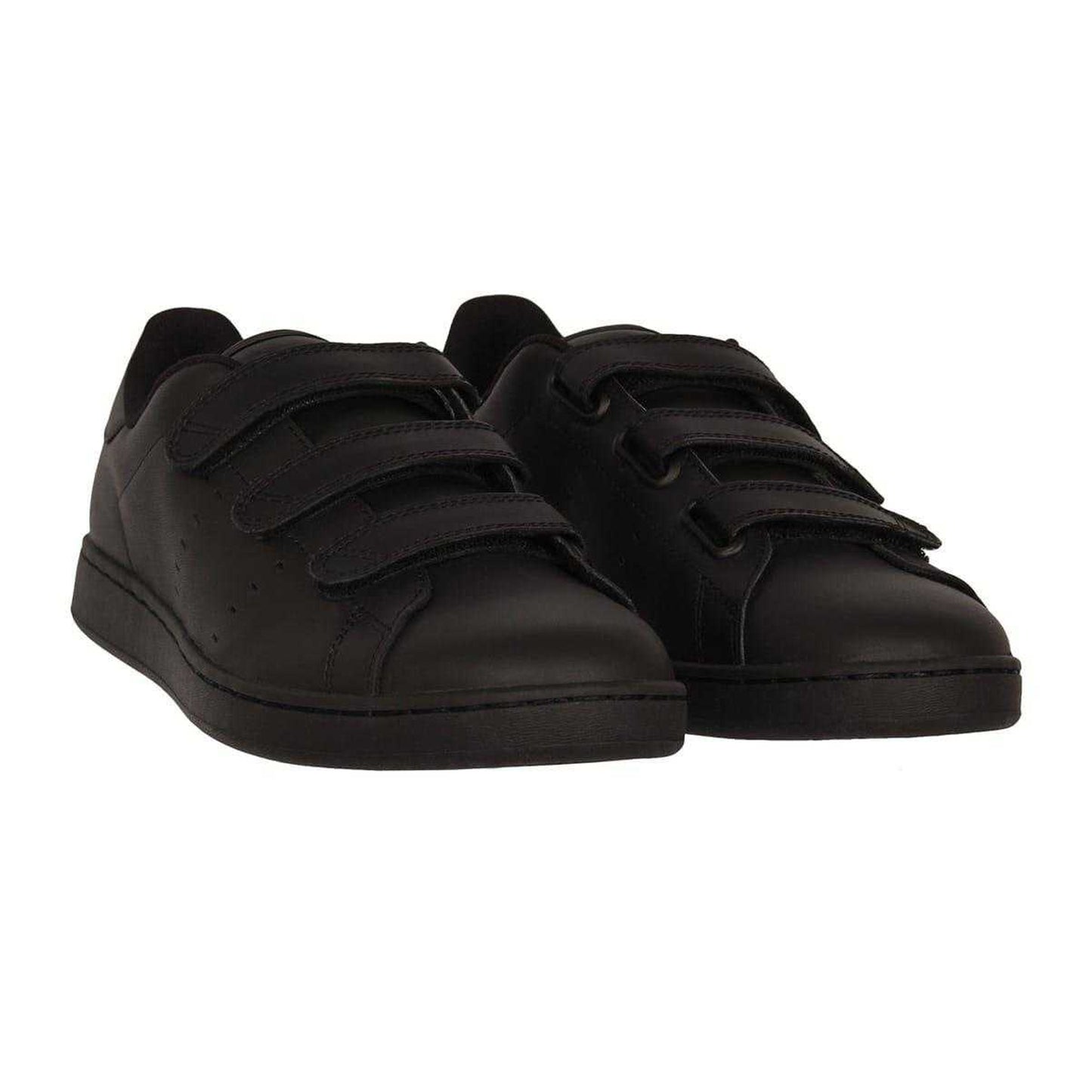 Black-Black - Pack Shot - Lonsdale Mens Leyton Triple Strap Flat Trainers