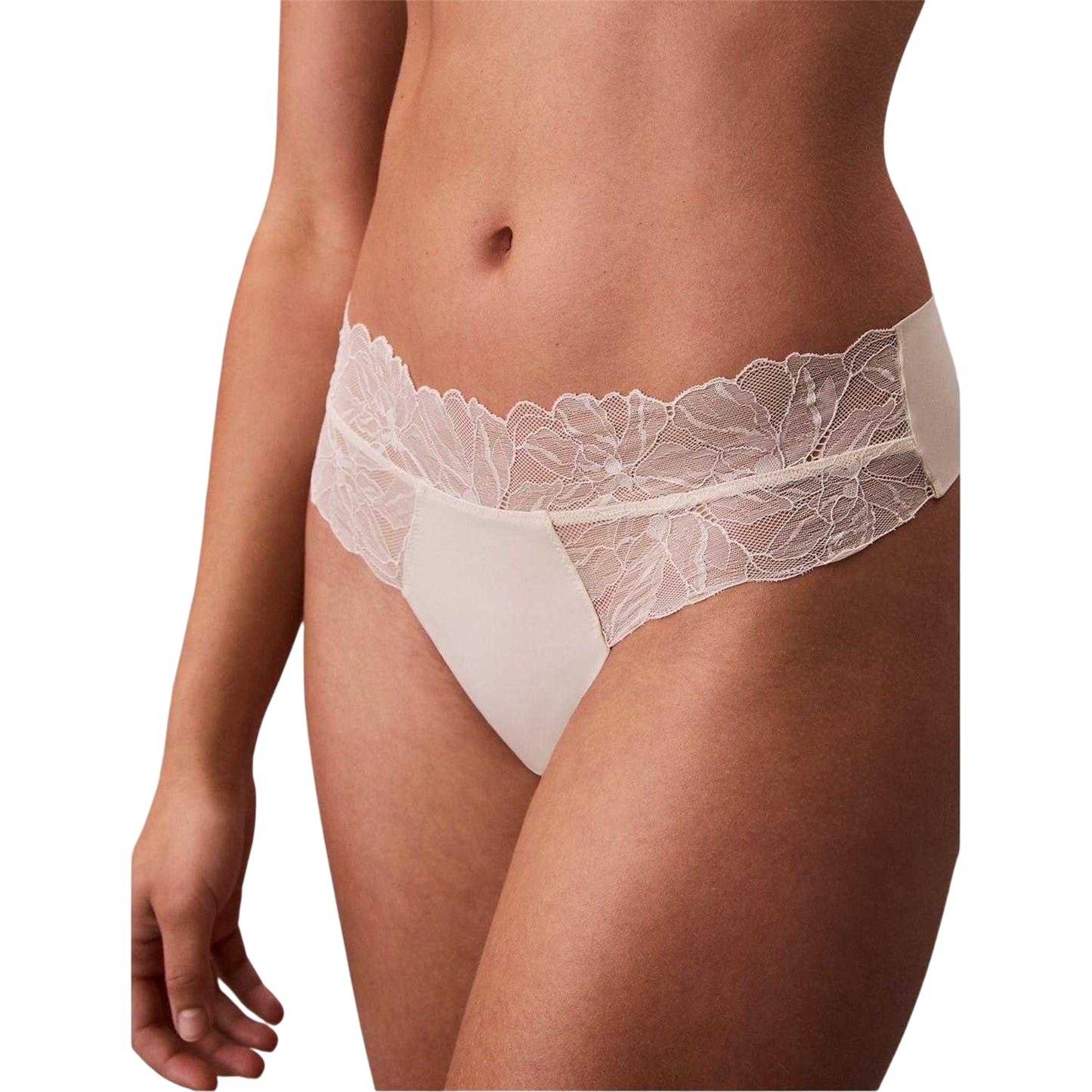 Unboxed White - Side - Calvin Klein Womens-Ladies Floral Pattern Thong