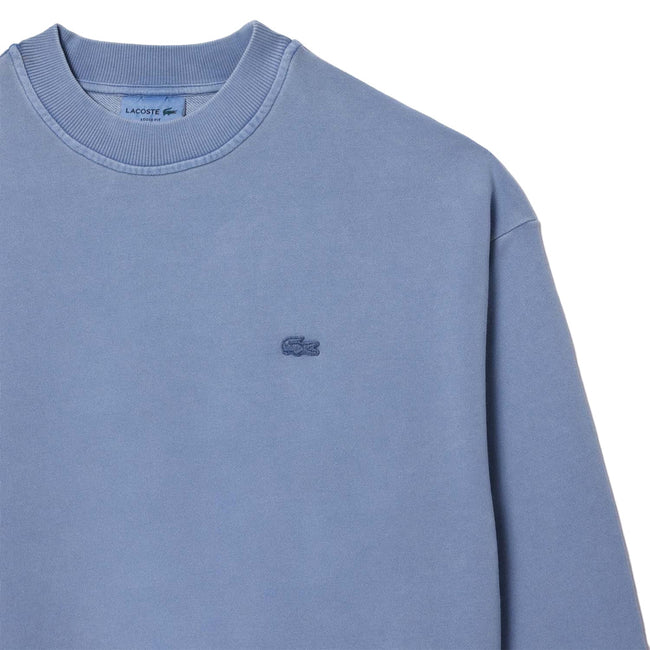 Blue - Side - Lacoste Mens Natural Dyed Loose Fit Sweatshirt