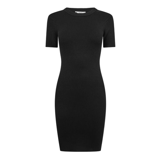Black - Front - Jack Wills Womens-Ladies Ribbed Mini Dress